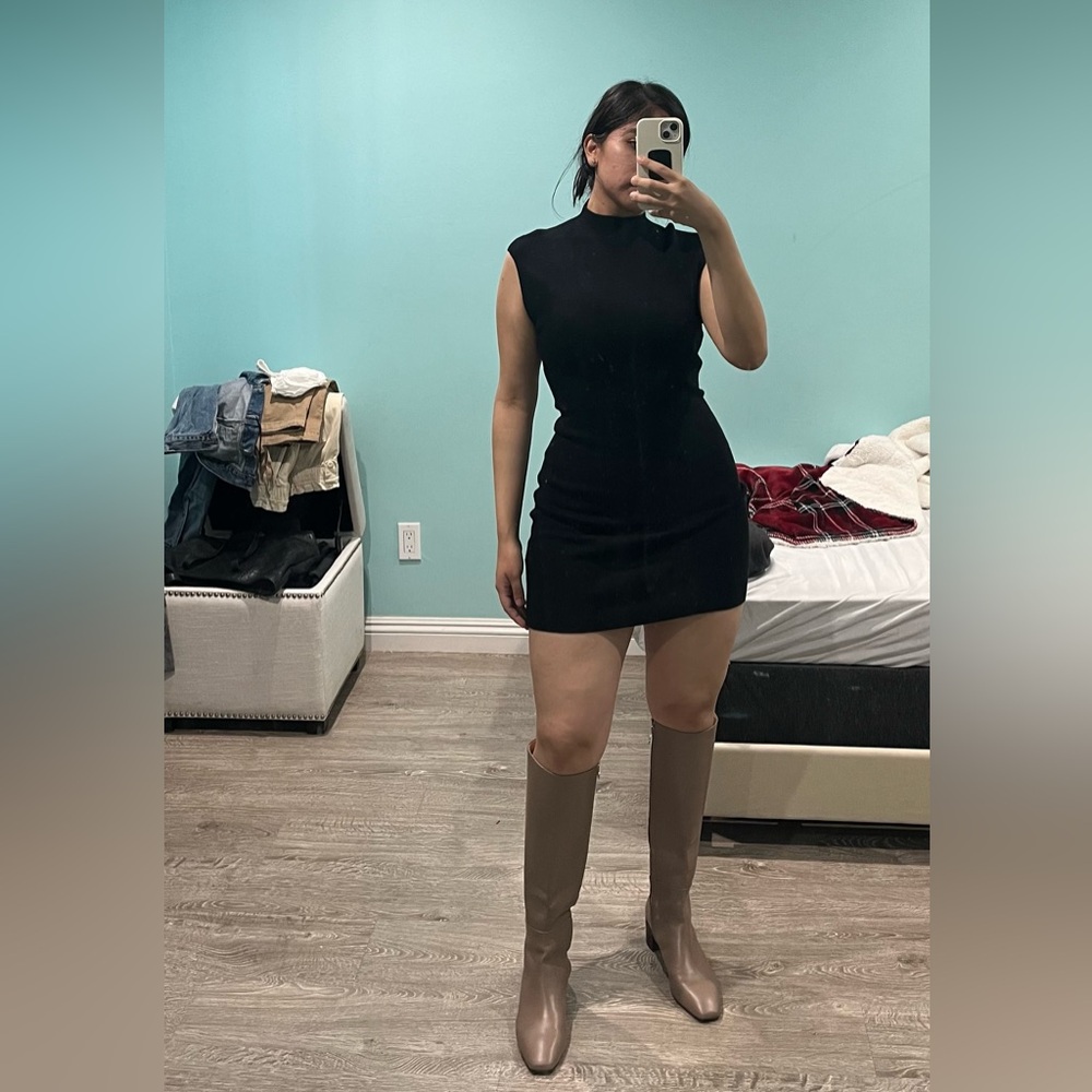 Abercrombie & Fitch Black Sleeveless Mini Dress